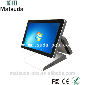 15'' dual-screen touch pos machine, all-in-one touch pos system, pos terminal