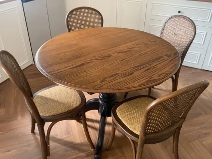 Thonet Original Wood Color Vintage Rattan Chair