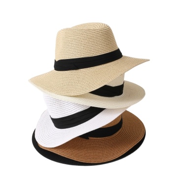 Wholesale Panama Paper Fedora Straw Hats for Summer Beach Holidays