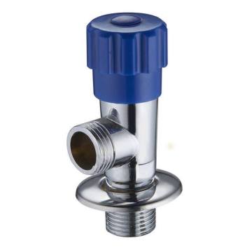 Blue handle two-way stainless steel angle stop valve