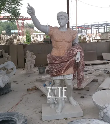 Stone Marble Rome Emperor Julius Caesar Augustus Statue