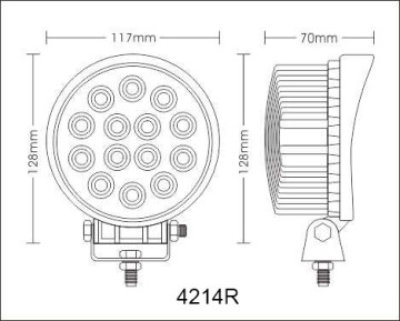 12V/24V 42W Epistar Led Work Light round/Work Lamp for ATV, SUV, UTV, Truck, tractor, Offroad Led Fog Light