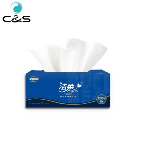 Customized Soft Pack 200 Sheets Box Facial Tissue