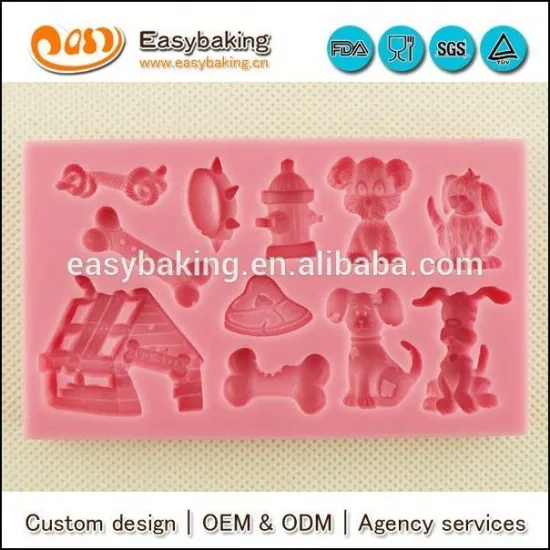 Custom fondant cake decorating bog bone silicone mold