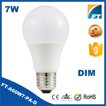 FT-A60W7-PA-D 7W E27 AC110/230V Dimmable LED BULB
