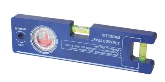 Strong Magnetic 8 Inch Torpedo Level with Angle Finder