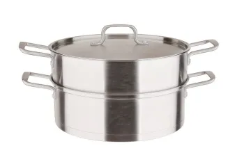Silver Kitchen Cookware Double Boiler Steamer