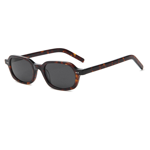 Retro Rectangular Acetate UV400 Sunglasses