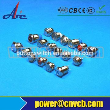 O led illuminated waterproof latching or momentary switch with led