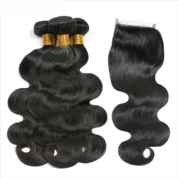 X-TRESS Brazilian 100% Unprocessed Human Hair Extension Human Hair Bundle Weave With Closure Virgin Human Hair Bundles