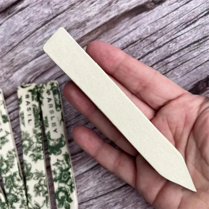 Set of 8 Ceramic Herb Labels: Kitchen Garden Plant Markers - Essential Gardening Accessories