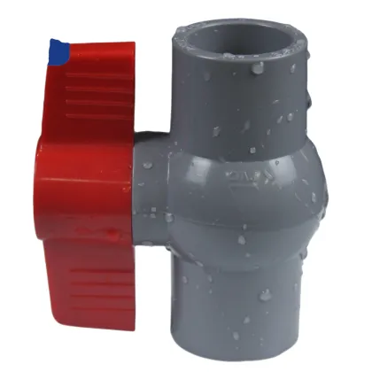 HJ Brand Compact Ball Valve: ASTM SCH40, 1/2\" PVC Ball Valve