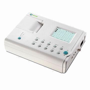 ECG Machines, 3 Channels ECG Electrocardiograph USB Port for Real-time Data Transmission