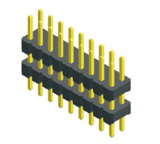 2.00mm الملعب المزدوج صف مزدوج البلاستيك دبوس مستقيم