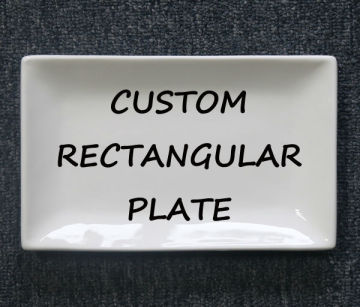 Porcellana in porcellana in ceramica personalizzata in porcellana di servizio rettangolare per la cena rettangolare per il ristorante dell'hotel