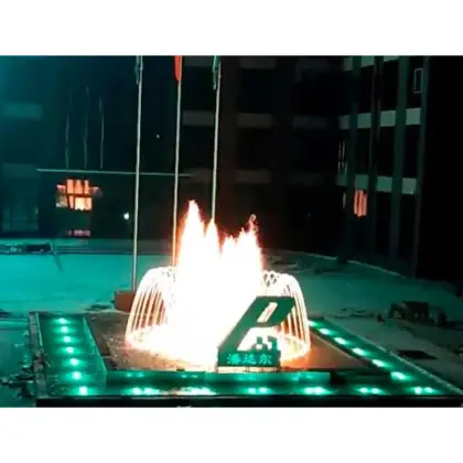 Inground Pool Fountain With Lights