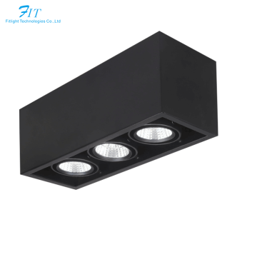 IP44 Surface Downlight with Three Heads Die-Casting Aluminum Gimbal COB LED Ceiling Light