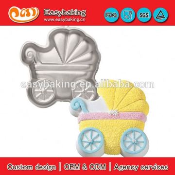 2014 new design custom 3D baby stroller aluminum cake bake pan