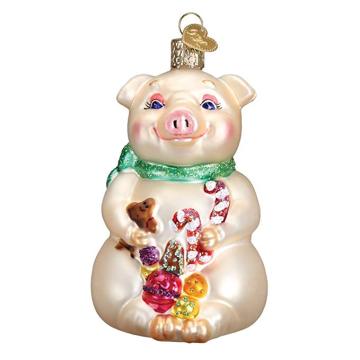 China Pig Year Christmas Glass Ornament Pig Shaped