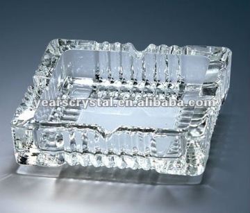 round crystal ashtray smoking with engraved logo color (R-1000