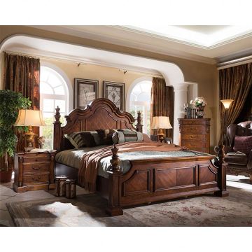 American High-Grade Birch Wood King Size Bedroom Furniture Set