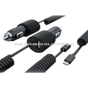 OEM Multicolor In-car Charger with Cable for iPhone 5/iPad/Samsung Galaxy Tab/PDA,GPS,Mobile Phones