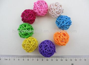 Christmas Decoative Colorful Hand Woven Willow Wicker Ball