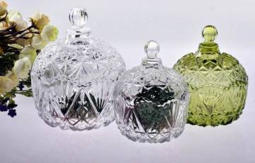 Decorative Clear Glass Jar For Food Candy