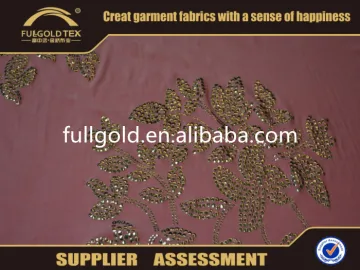 FDY P/D Foil Fabric Pink Color Printed Fashion Fabric Useger For Dress
