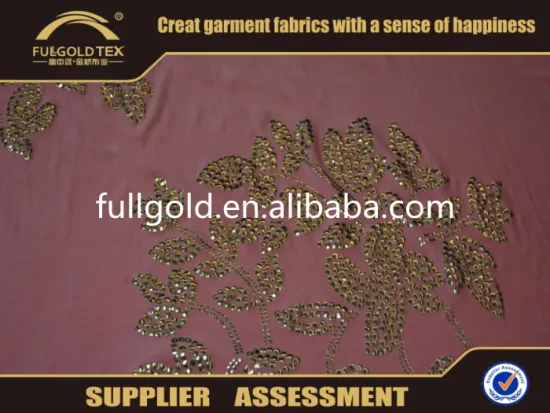 FDY P/D Foil Fabric Pink Color Printed Fashion Fabric Useger For Dress