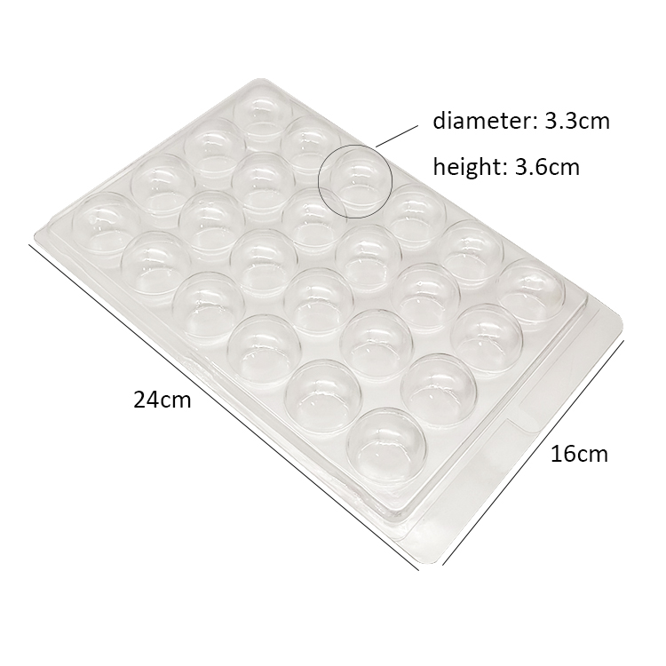 Plastic PET Truffle Chocolate Blister Packaging Clamshell