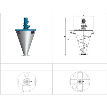 DSH serie doble cono mezclador de tornillo--máquina de hélice Mixering