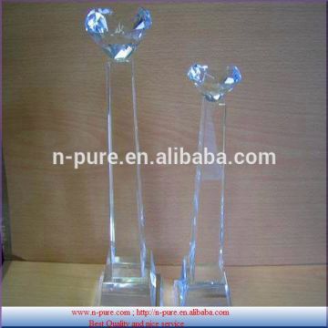 cheap diamond crystal trophy,clear crystal diamond trophy