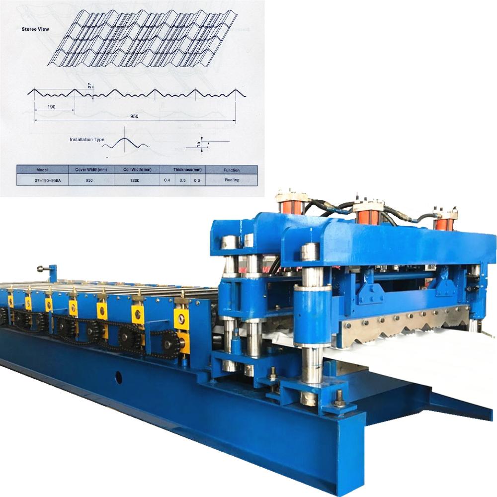 Metal color glazed tile making machine