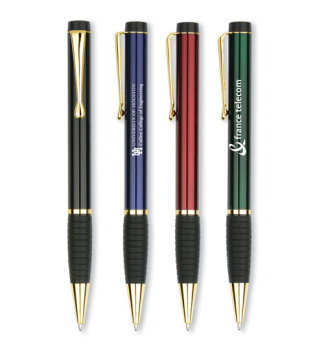 Gold twist action metal pen