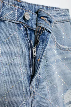 2024 Women's Summer Retro Raw Edge Bermuda Casual High Waist Denim Shorts