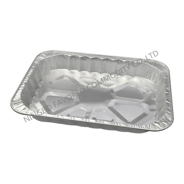 Aluminum foil larger roaster shallow tray