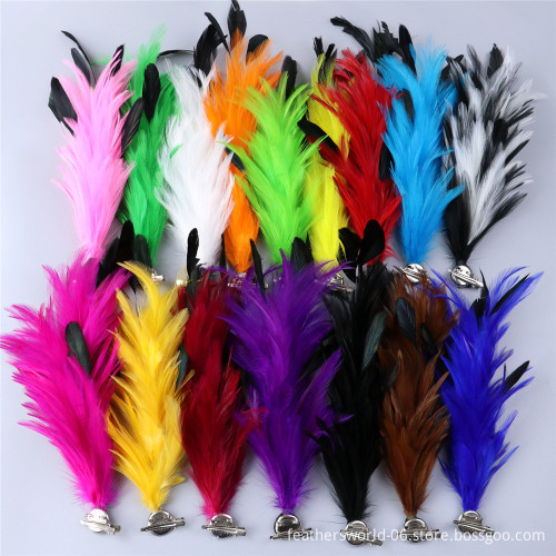 Colorful Rooster Feathers: Brooches, Hair Accessories, Feather Hats, and Decorative Plumes for Fashion and Crafts