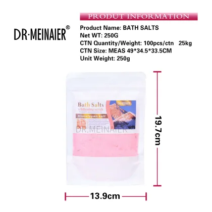 Natural Bath Salt 250g - Vegan Body Scrub & Skin Exfoliating Aroma Soak