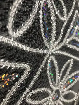 100% polyester tape sequin embroidery net fabric