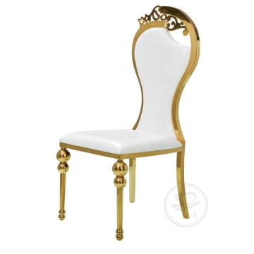 Luxury Banquet Stainless Steel Gold Wedding Chair