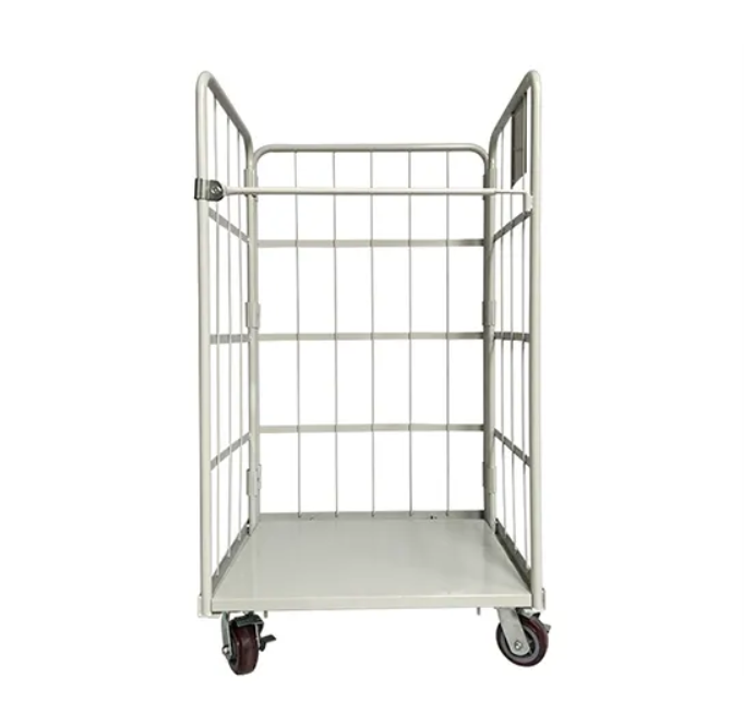 Galvanized Metal Logistic Roll Trolley