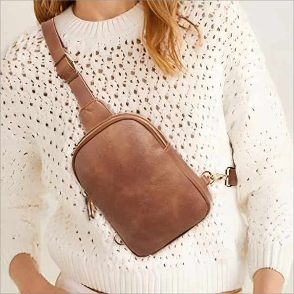 Trendy Single Shoulder Crossbody Bag with Zipper