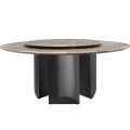 table rond en acier inoxydable