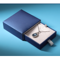 Custom Blue Luxury Leather Jewelry Packaging Box
