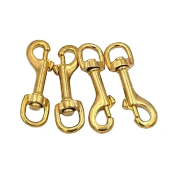 Customized Heavy Duty Premium Solid Brass Swivel Snap Hook with Eye