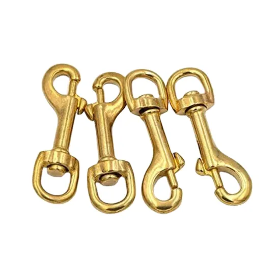 Customized Heavy Duty Premium Solid Brass Swivel Snap Hook with Eye
