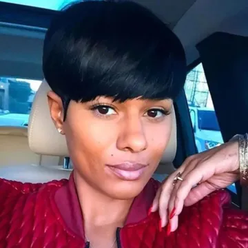 Wholesale Human Hair Short Wigs Pixie Cut Wigs with Bangs Short Black Wigs for Women