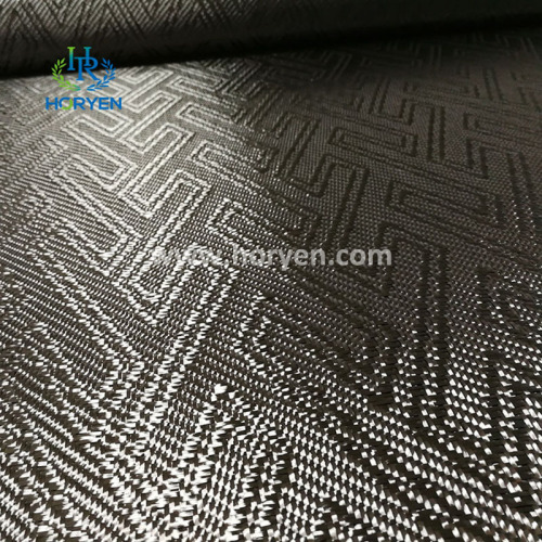 3K custom weaving jacquard carbon fiber fabric roll