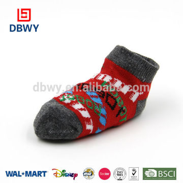 New Style Best Quality Letter Jacquard Baby Cotton Socks
